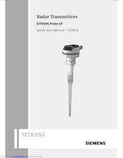 Siemens SITRANS LR Quick Start Manual