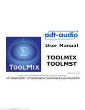 adt-audio TOOLMST User Manual