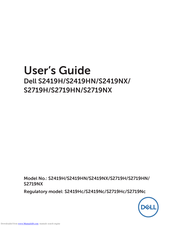 Dell S2719NX User Manual