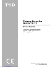 T&D TR-72W User Manual