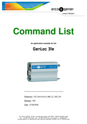 Erco & Gener Genloc 31e Command List