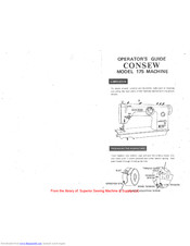 Consew 175 Operator's Manual