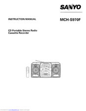 Sanyo MCH-S970F Instruction Manual