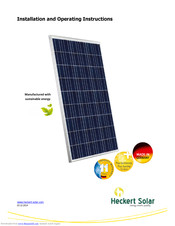 Heckert Solar NeMo 54 P 220 Installation And Operating Instructions Manual