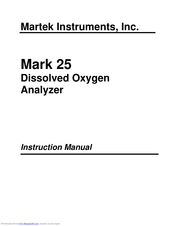 Martek Mark 25 Instruction Manual