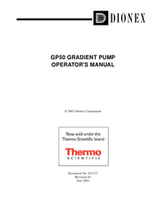 Dionex GP50 Operator's Manual