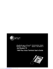 AT&T Definity 7406 Plus User Manual