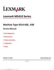 Lexmark 4514-430 Service Manual
