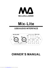 McLelland Mix-Lite Owner's Manual