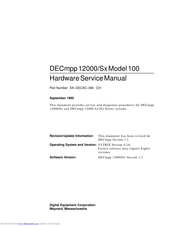 Digital Equipment DECmpp 12000/Sx 100 Hardware Service Manual