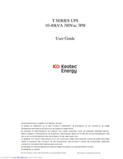 Keatec Energy T 3320E User Manual