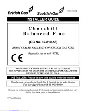 Valor CHURCHILL 32-810-58 Installer's Manual