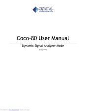Crystal Instruments Coco-80 User Manual