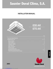 Saunier Duval 075 AK Installation Manual