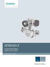 Siemens SITRANS FC430 Operating Instructions Manual
