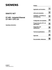 Siemens CP 443-1 OPC UA Operating Instructions Manual