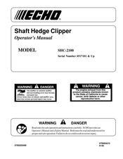 Echo SHC-2100 Operator's Manual