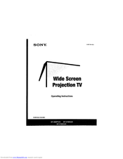 Sony KP-51W520 Operating Instructions Manual