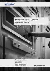 Envirotainer RKN e1 Operation Manual