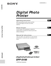 Sony DPP-SV88 Operating Instructions Manual