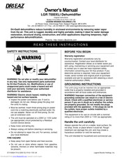Drieaz LGR 7000XLI Owner's Manual