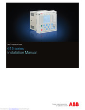 ABB Re 615 series Installation Manual
