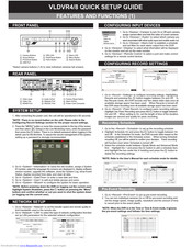 Advanced Technology Video VLDVR4 Quick Setup Manual