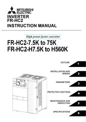 Mitsubishi Electric FR-HC2-7.5K Instruction Manual