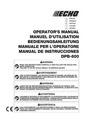 Echo DPB-600 Operator's Manual