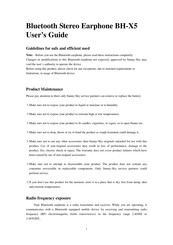 Sunnysky Electronics BH-X5 User Manual