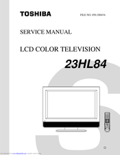 Toshiba TheaterWide 23HL84 Service Manual