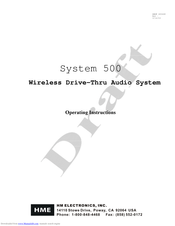HME System 500 Operating Instructions Manual