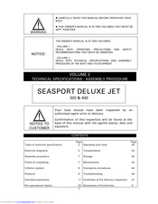 Avon SEASPORT DELUXE JET 320 Owner's Manual