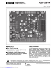 Texas Instruments ADS5120EVM User Manual
