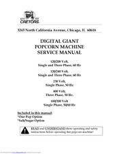 Cretors EG20 Service Manual