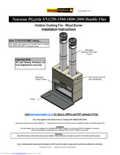 Warmington Nouveau Pizzeria SN1250 Double Flue Installation Instructions Manual