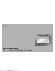 V-ZUG BC-XSLZ60BL Operating Instructions Manual