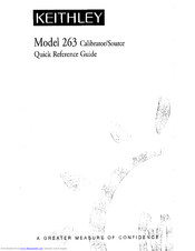Keithley 263 Quick Reference Manual