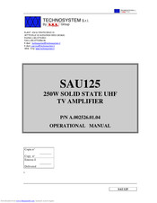 Technosystem SAU125 Operational Manual