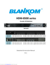 Blankom HDM-8508T Data Sheet And Instruction Manual