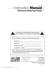 LMI B74 Instruction Manual