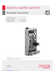HAWE Hydraulik SE EV1D Assembly Instructions Manual