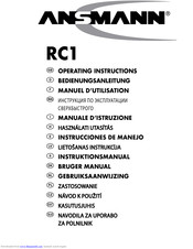 ANSMANN RC1 Operating Instructions Manual