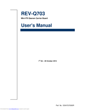 Avalue Technology REV-Q703 User Manual