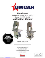 Omcan 19457 Instruction Manual