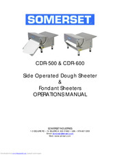 Somerset CDR-500 Operation Manual