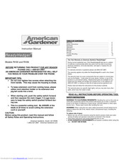 American Gardener ReadyHedger RH30 Instruction Manual