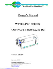 Eco-Sistems Water-pro Compact S-90 24V Owner's Manual