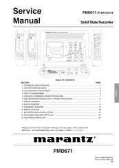Service Manual-Anleitung für Marantz PMD 671 