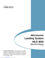 Aeroflex MLS-800 Operation Manuals